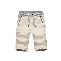 Summer Casual Shorts Men's Cotton Slim Beach Shorts Comfortable Bermuda Formal wear