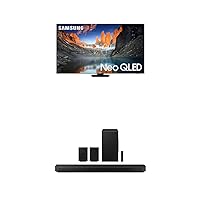 SAMSUNG 65-Inch Class QLED 4K QN90D Series Neo Quantum HDR+ Smart TV (QN65QN90D, 2024 Model) Q990D 11.1.4ch Soundbar w/Wireless Dolby Atmos Audio, Rear Speaker Included,(Newest Model)