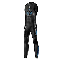 Synergy Triathlon Wetsuit 5/3mm - Men's Endorphin Sleeveless Long John Smoothskin Neoprene for Open Water Swimming Ironman & USAT Approved
