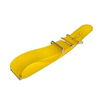 Yellow Silicone Military Watch Band - 22mm