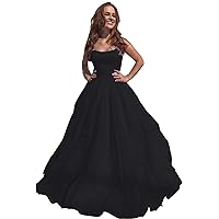 Women's Spaghetti Strap Prom Dresses A Line Long Lace Applique Formal Evening Gowns