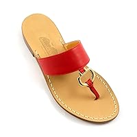 Canfora Amedeo Women's Gisele Thong Flat Capri Sandals - Stylish, Casual, Slip-Resistant & Versatile Summer - Slip on, 100% Leather Capri Sandals