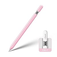 KELIFANG Silicone Case Sleeve Cover for Apple Pencil (USB-C) 2023, Cute Pink Protective Skin iPad Pencil Holder, Anti-Slip Grip Accessories Compatible with Apple Pencil 3rd Generation