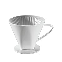 C105179 Porcelain Coffee Filter/Holder Pour-Over, 6/Large, White