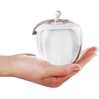 H&D HYALINE & DORA Crystal Glass Apple Paperweight (Clear)