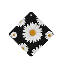Daisy Flower 2-Piece Set Of Car Aromatherapy Tablets, Suitable For Car Interiors, Bedrooms, And Bathrooms Square