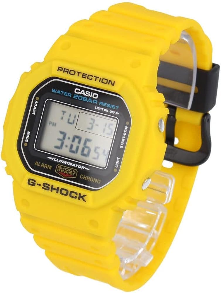 Casio G-Shock G-Shock 5600 Series DWE-5600R-9 Men's Waterproof Custom Digital Carbon Yellow, yellow, yellow, Custom
