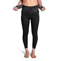 Tommie Copper Adjustable Lower Back Support Compression Leggings with 2 Pockets, Flattering, Breathable