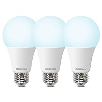 A19 LED Light Bulbs, 100 Watt Equivalent LED Bulbs, Daylight 5000K, 1500 Lumens, E26 Standard Base, Non-Dimmable, 13W Bright White LED Bulbs for Bedroom Living Room Home Office, 3 Pack