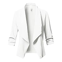Women's Oversized Blazer Color Solid Open Front Cardigan Long Sleeve Casual Jacket Coat Casual Blazer