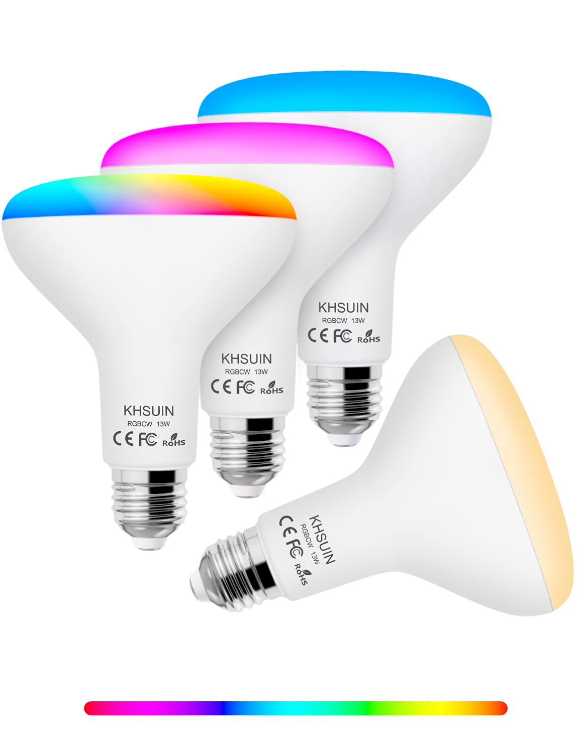 [2021 Upgrade] Smart Light Bulb,Color Changing Light Bulb Compatible with Alexa and GoogleAssistant(No Hub Required),2.4G WiFi E26 13W(100w Equival...
