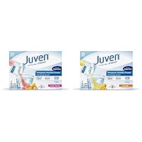 Juven Therapeutic Nutrition Drink Mix Powder for Wound Healing Support, Includes Collagen Protein, Orange 30 Count & Fruit Punch 30 Count, 60 Total Packets