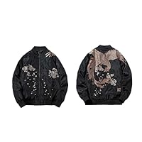 Phoenix Embroidered Spring Sukajan Jacket for Men & Women.Hip Hop Baseball Long Sleeve Streetwear Coat
