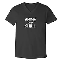 Anime And Chill - Adult Bella + Canvas 3005 Men's V-Neck T-Shirt