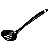 Chef Craft Basic Melamine Slotted Spoon, 11.25 inch, Black
