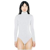 American Apparel Women's Cotton Spandex Long Sleeve Turtleneck Bodysuit