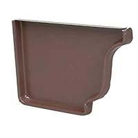 AMERIMAX HOME PRODUCTS 2520619 5 in. K-Style Brown Aluminum Right End Cap, 1 Count (Pack of 1)