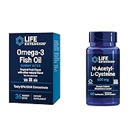 Omega-3 Fish Oil Gummy Bites and N-Acetyl-L-Cysteine Immune & Respiratory Support