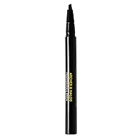 Arches & Halos Angled Bristle Tip Waterproof Brow Pen - Water Based And Smudge Proof - Fills In Sparse Eyebrows And Gives Fuller Effect - Covers Scars Or Overplucked Brows - Dark Brown - 0.051 Oz