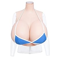Silicone Breastplate Cotton Filled Z Cup Artificial Breast Enhancer Silicone Breastplates Forms Breast Plate Breast Silicone for Crossdressers Prothesis Cosplay 1 Ivory