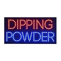 LED Dipping Powder Sign for Business, Super Bright LED Dipping Powder Sign for Nail Salon, Electric Advertising Display Sign for Beauty Salon Storefront Window Home Decor.