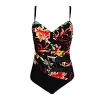 Floral Piece Swimsuit Bodysuit Women Summer Bathing Suit