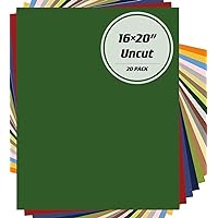 20-Pack Uncut Acid-Free Picture Mat Backing Boards - 16x20 for Photography, Art & Craft