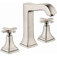 hansgrohe Metropol Classic Classic 2-Handle 3 8-inch Tall Bathroom Sink Faucet in Brushed Nickel, 31307821