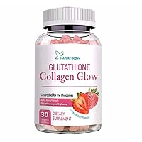 Nature Glow Glutathione Collagen Glow Strawberry Flavor, 60 Organic Chewable Gummies