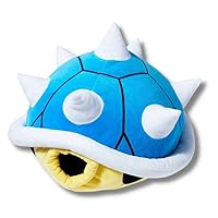 Franco Super Mario Blue Spiny Shell Kids Bedding Super Soft Plush Cuddle Pillow Buddy, (Officially Licensed Product), One Size