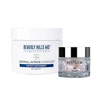 Power Duo Set- Dermal Repair Complex Supplements & Rejuv-GH Timeless Beauty Concentrate Serum- Bundle for Firm, Youthful Skin- Helps w/Appearance of Aging Skin, Wrinkles, Fine Lines