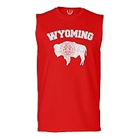 0569. Vintage Wyoming Retro Pride Flag Arch wy Men's Muscle Tank Sleeveles t Shirt
