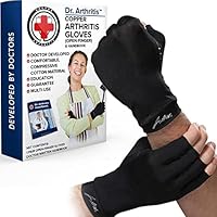 Dr. Arthritis Copper Arthritis Compression Gloves for Women and Men, Carpal Tunnel Gloves, Hand Brace for Arthritis Pain