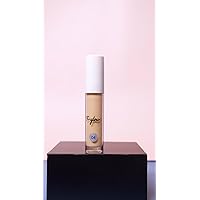 TGLOW Full Coverage Concealer, 0.27 fl oz, Liquid Matte Makeup for Dark Circles, Blemishes, and Acne, Vegan and Cruelty-Free (Light 02)