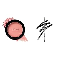 wet n wild Color Icon Blush Effortless Glow & Seamless Blend Infused with Jojoba Oil Pinch Me Pink and Color Icon Kohl Eyeliner Baby's Got Black