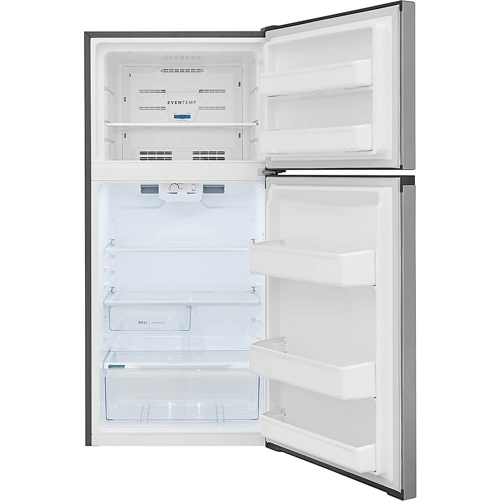 Frigidaire FFHT1425VV 28 Inch Freestanding Top Freezer Refrigerator (Brushed Steel), 13.9 cu.ft.