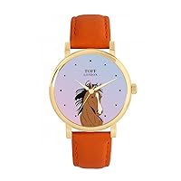 Ladies Brown Arabian Horse Head Watch