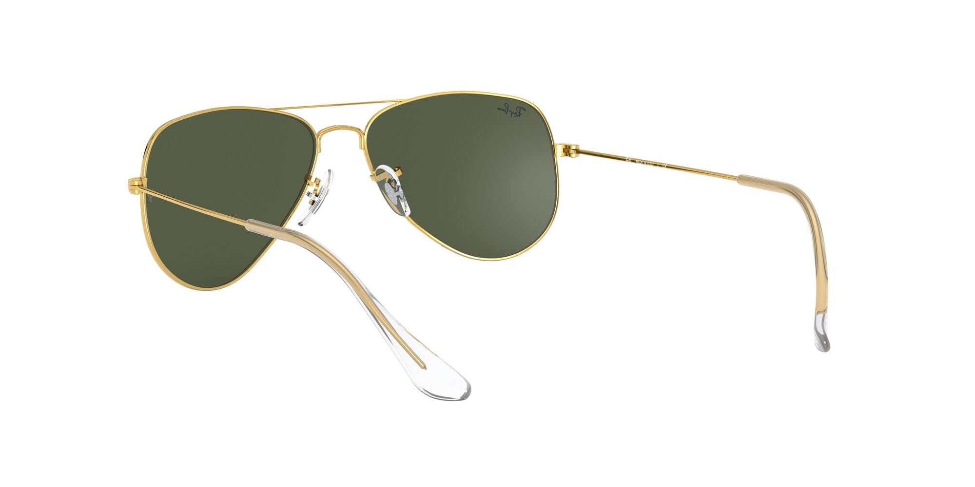 Ray-Ban RB3044 Aviator Small Metal Sunglasses, Gold/G-15 Green, 52 mm