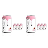 O's Bubble Brown Sugar Gummy Boba Soy Milk Drink Plant Based Vegan Friendly (Strawberry) (Pack of 2)