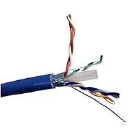 250 feet Cat6 Solid & Shielded (F/UTP) CMR Riser Bulk Ethernet (23AWG) Cable (Blue) (TR4-560SRBL-250)