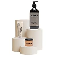 Rudy's Texture Hair Strong Hold Bundle (No.2 Conditioner, Invisible Cream & Shine Pomade) | Natural Ingredients, Sulfate & Paraben Free