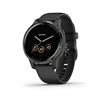 Garmin 010-02172-11 Vivoactive 4S, Smaller-Sized GPS Smartwatch, Features Music, Body Energy Monitoring, Animated Workouts, Pulse Ox Sensors And More, Black