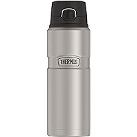 Stainless King Vacuum-Insulated Drink Bottle, 24 Ounce, Matte Steel