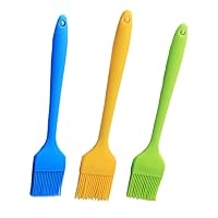 8.4 Inches Basting Brushes Heat Resistant Pastry Brushes for Grill Barbeque & Kitchen Baking Set Oil Brushes Soft Bristles (3 Pcs)