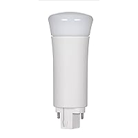 Satco S9863 9W PL LED Light Bulb, G24d (2-Pin) Base, 3500K, White