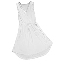 Spring Dresses for Women 2024 Petite,Women's Sleeveless Deep V Neck Summer Dress Wrap Ruched Cocktail Party Min