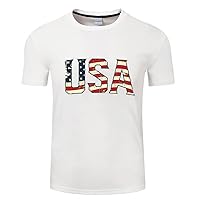 Big and Tall 4th of July Shirts for Men, Mens Independence Day Shirts, USA Flag Graphic Shirts Short Sleeve American Vintage
