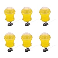 Happyyami 20pcs Flowerpot Cake Cups Mini Plastic Cupcake Tiramisu Cups Ice Cream Bowls DIY Baking Cup Dessert Container with Trays and Shovel Spoons for Yogurt Mousse Home Kitchen Yellow