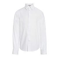 Tommy Hilfiger Long Sleeve Pinpoint Ox D Collar Shirt School Uni M Clothes Boys