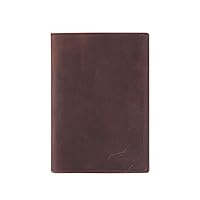 Passport Holder for Men in Crazy Horse Leather RFID Holiday Gift Travel Wallet (Coffee)